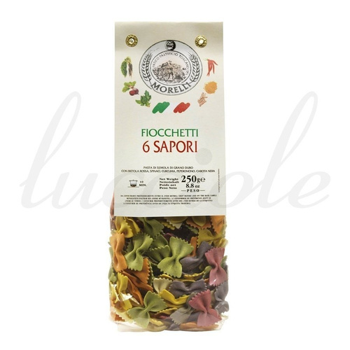 Makaron Morelli `Fiocchetti 6 Sapori` Kokardki w Sześciu Smakach 250g