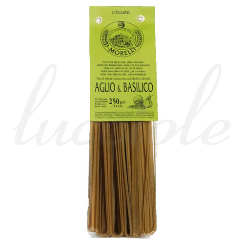 Makaron Morelli `Linguine Aglio e Basilico` z Czosnkiem i Bazylią 250g