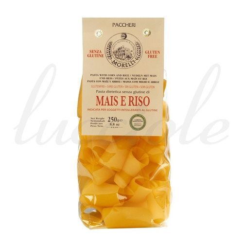 Makaron Morelli `Paccheri Mais e Riso Bio' Bezglutenowe z Mąki Kukurydzianej i Ryżowej 250g