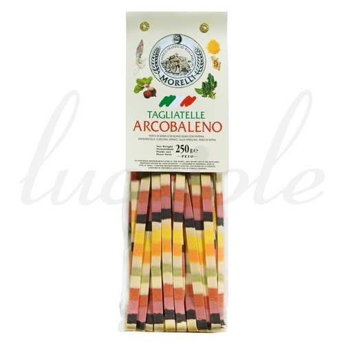 Makaron Morelli `Tagliatelle Arcobaleno` Tęczowe Wstążki 250g