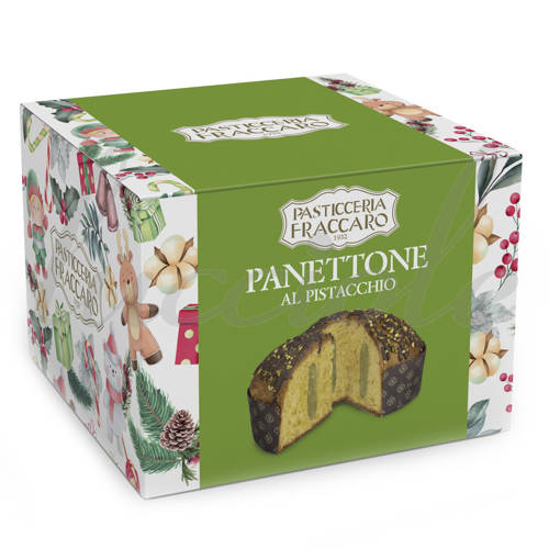 Włoska baba 'Panettone z Kremem Pistacjowym' od Pasticceria Fraccaro 750g